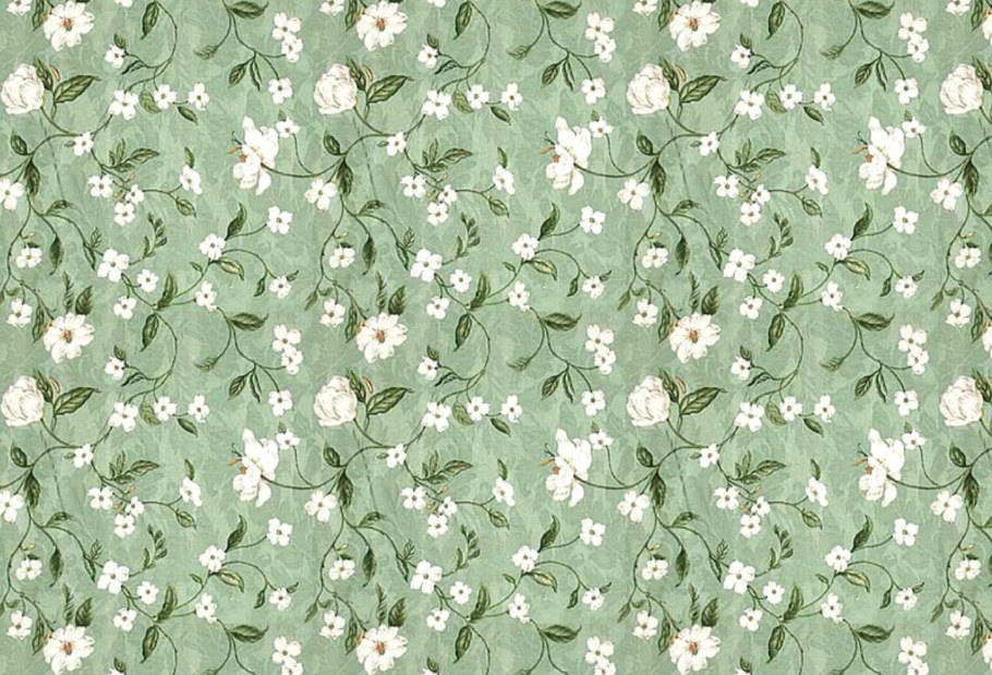 Зеленый фон с мелкими цветочками