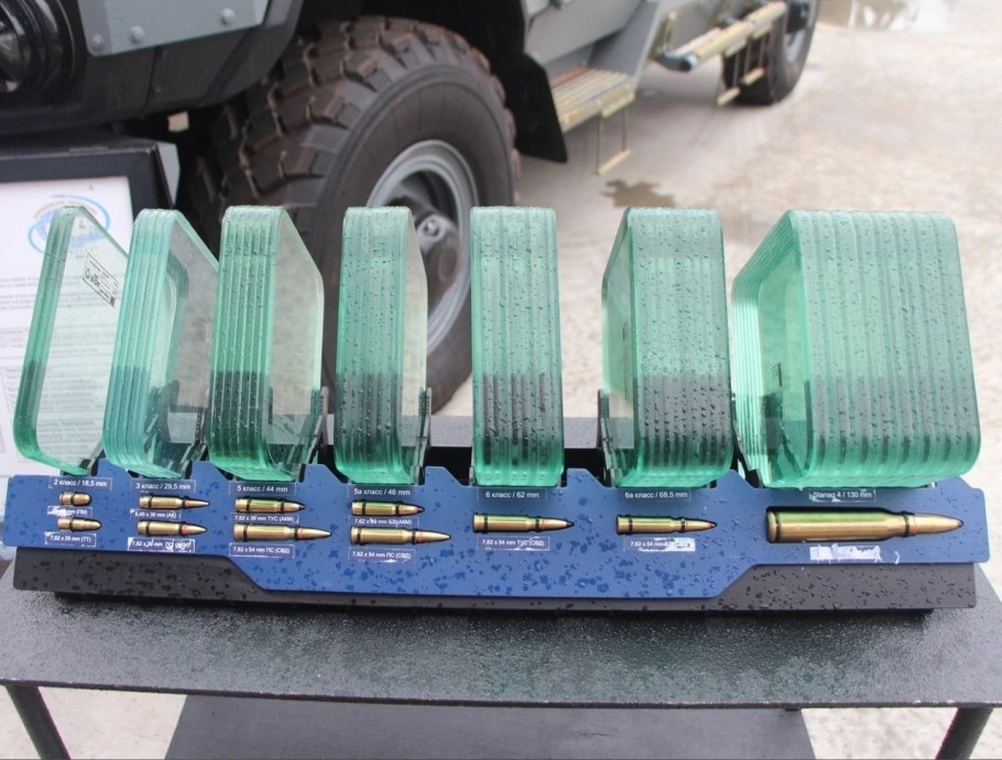 Пуленепробиваемое стекло толщина