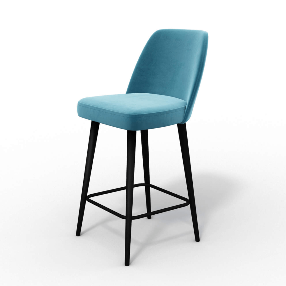 Стул полубарный с резными ножками