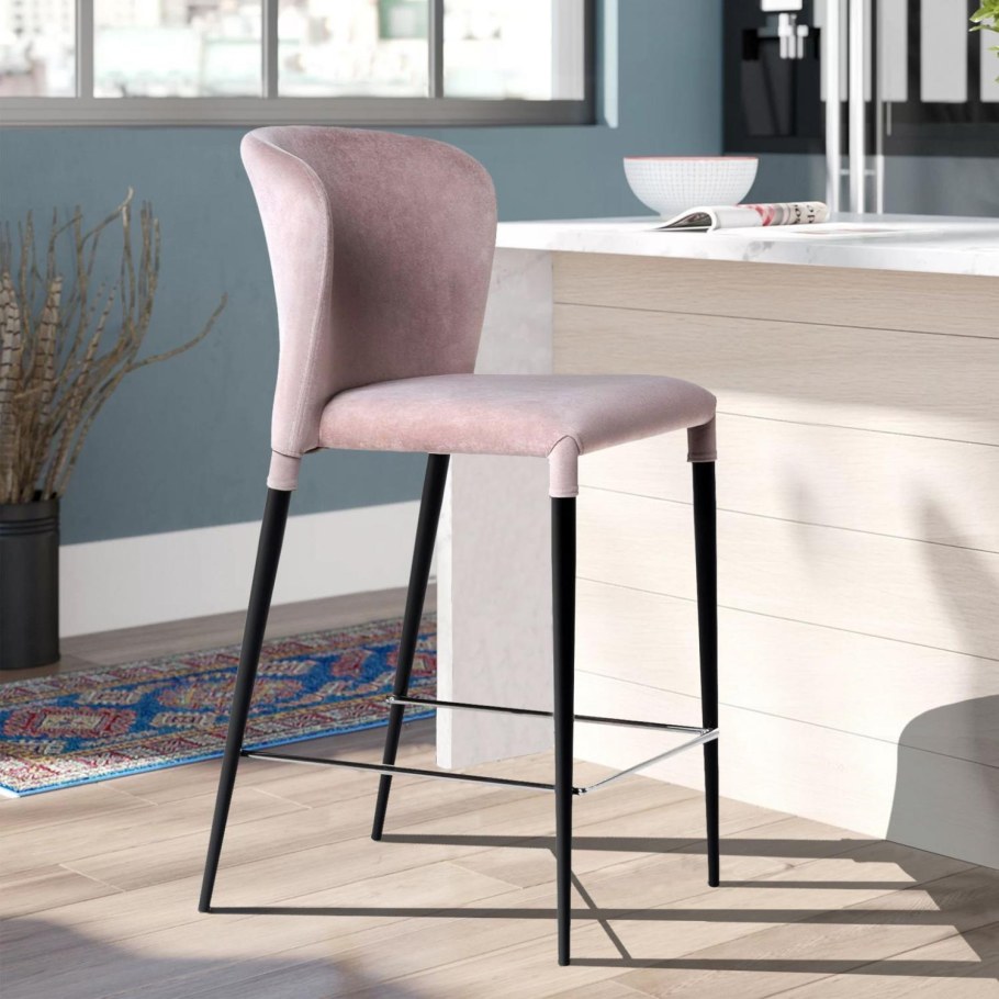 Стул полубарный Albert, бархат