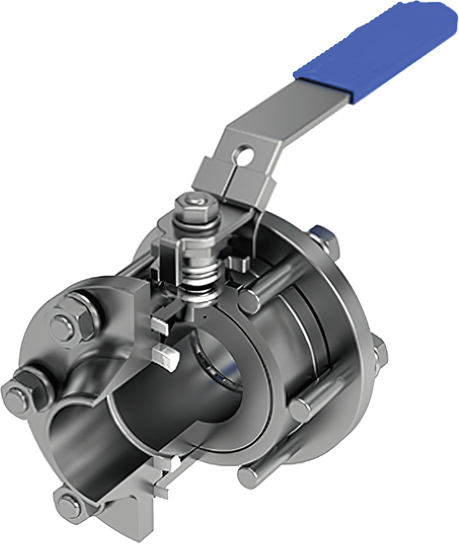 Кран шаровой фланцевый трехсоставной