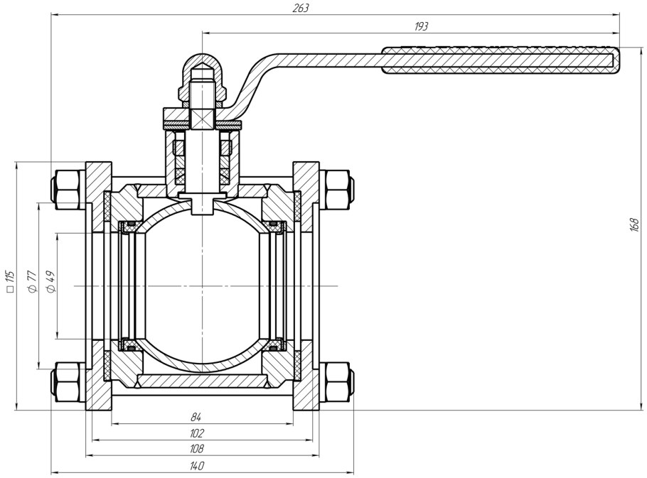 Кран шаровой КШФ-50