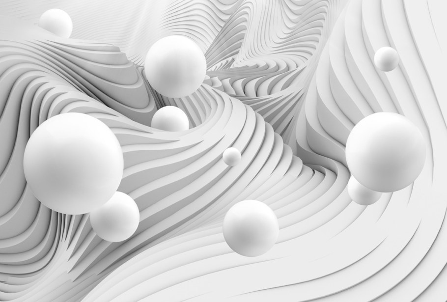 3д обои белые