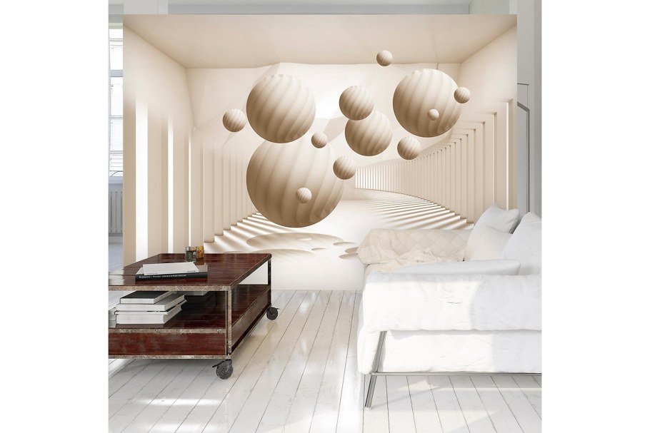 Фотообои шары на бежевом