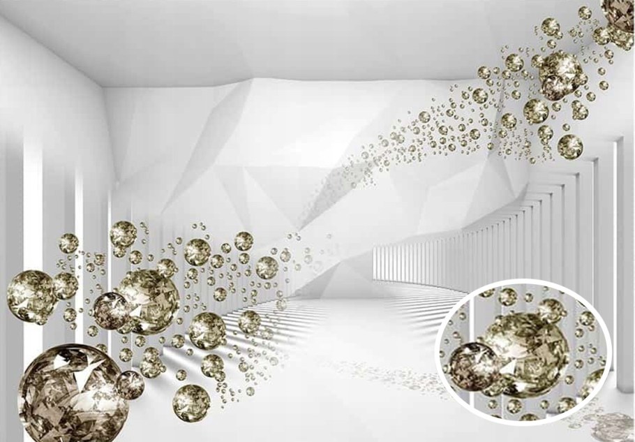 Фотообои бриллианты в интерьере