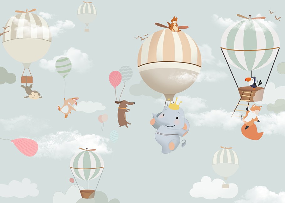 Фотообои с воздушными шарами