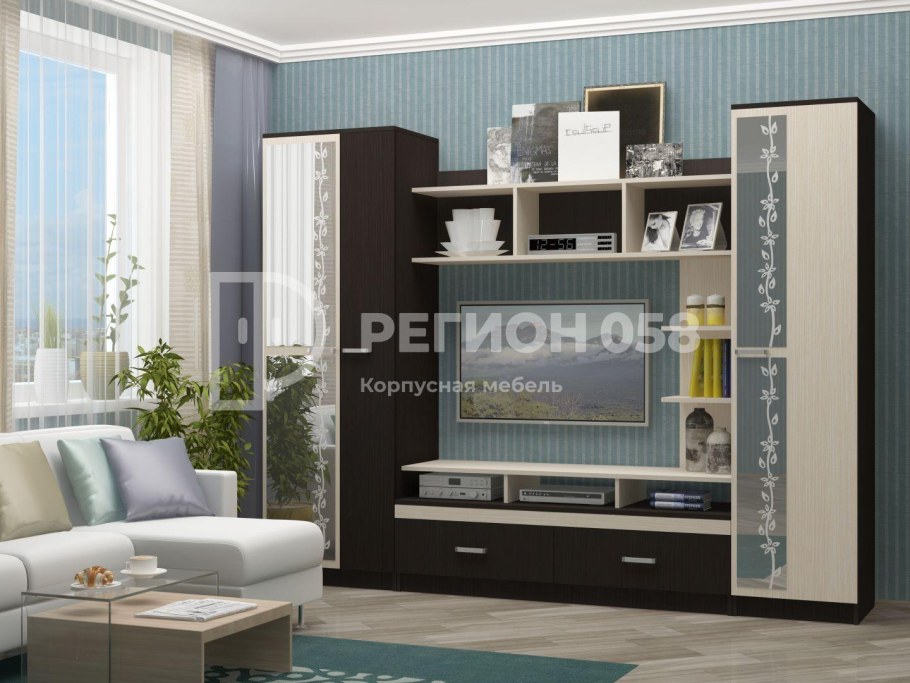 Стенка Флора 3 белфорт венге