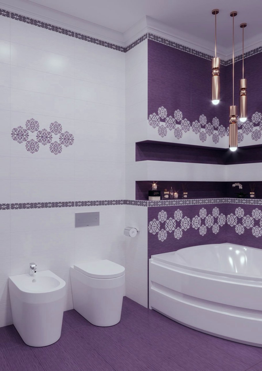 Плитка Витара Плаза сиреневая