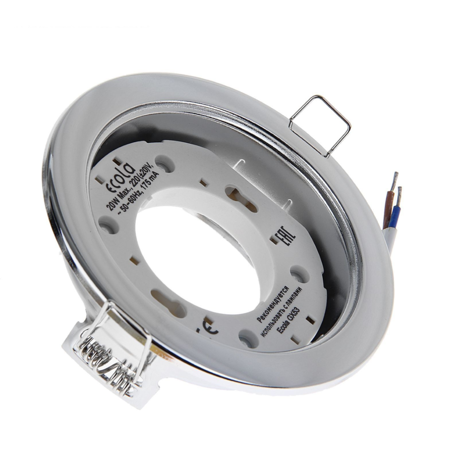 Ecola gx53 h4 св-к хром 38x106 fc53h4ecb