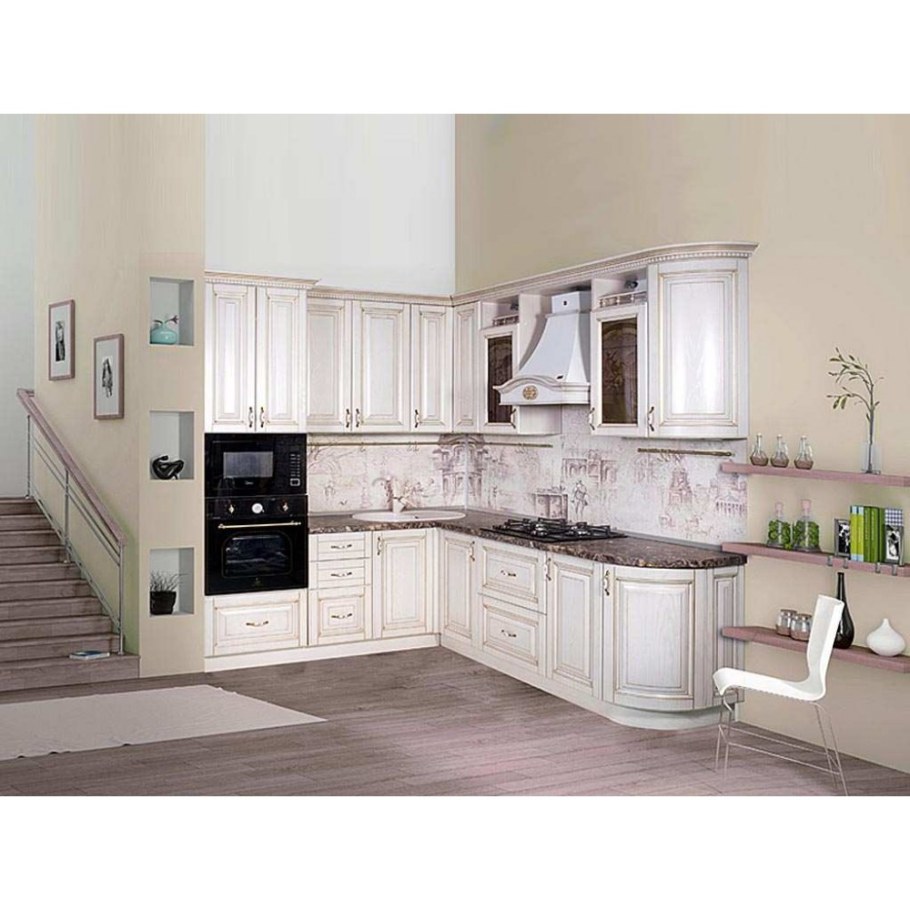 Кухня Анжелика ясень патина