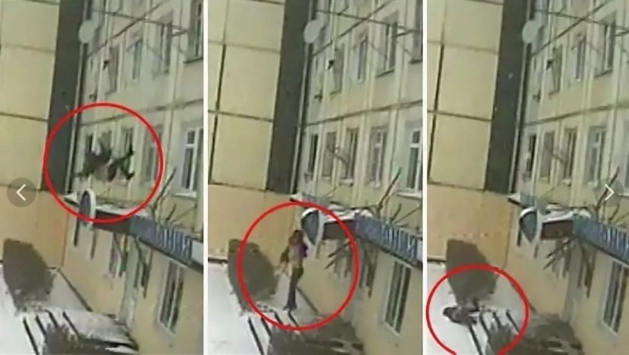 Выбросила ребенка из окна