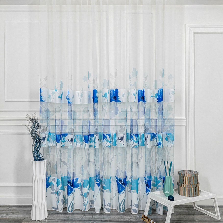 Тюль Carolina col Brazen Blue-