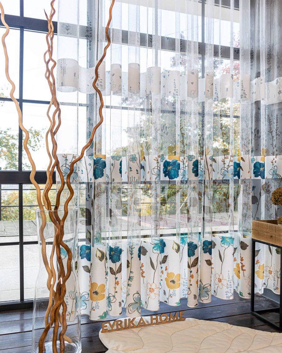 Тюль «Каролина» (синий)