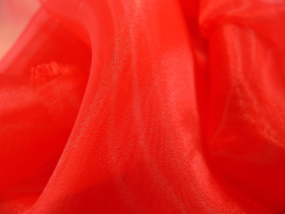 Ткань красная органза