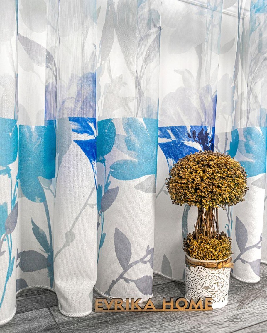 Тюль Carolina col Brazen Blue-