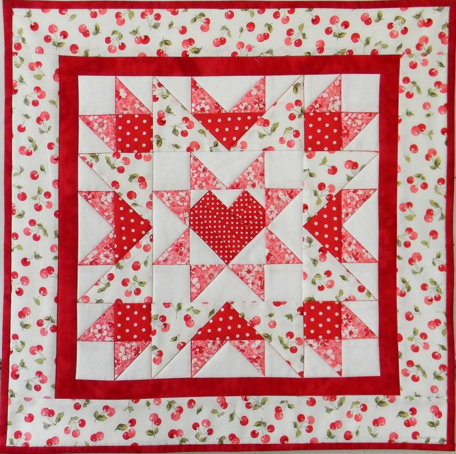 Лоскутное шитье сердечки