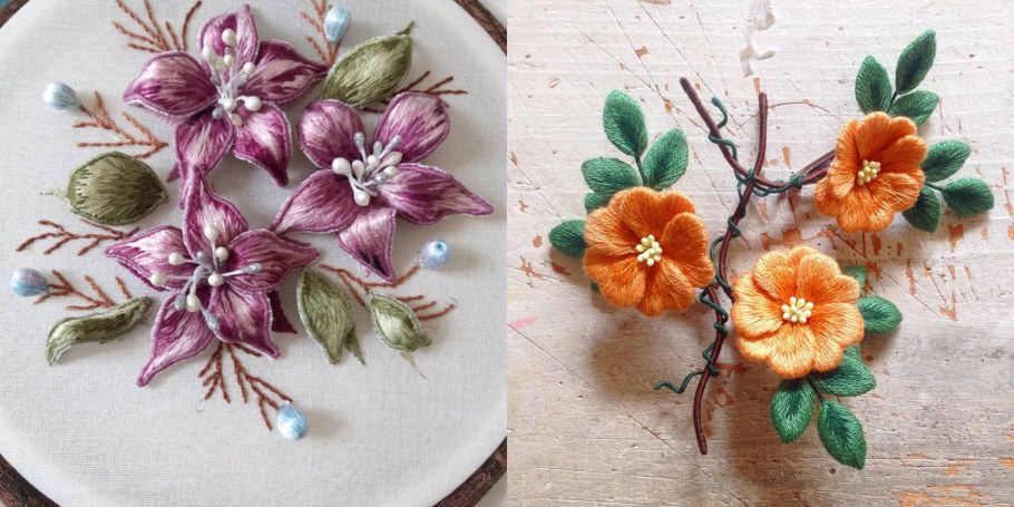 Объемная вышивка для начинающих