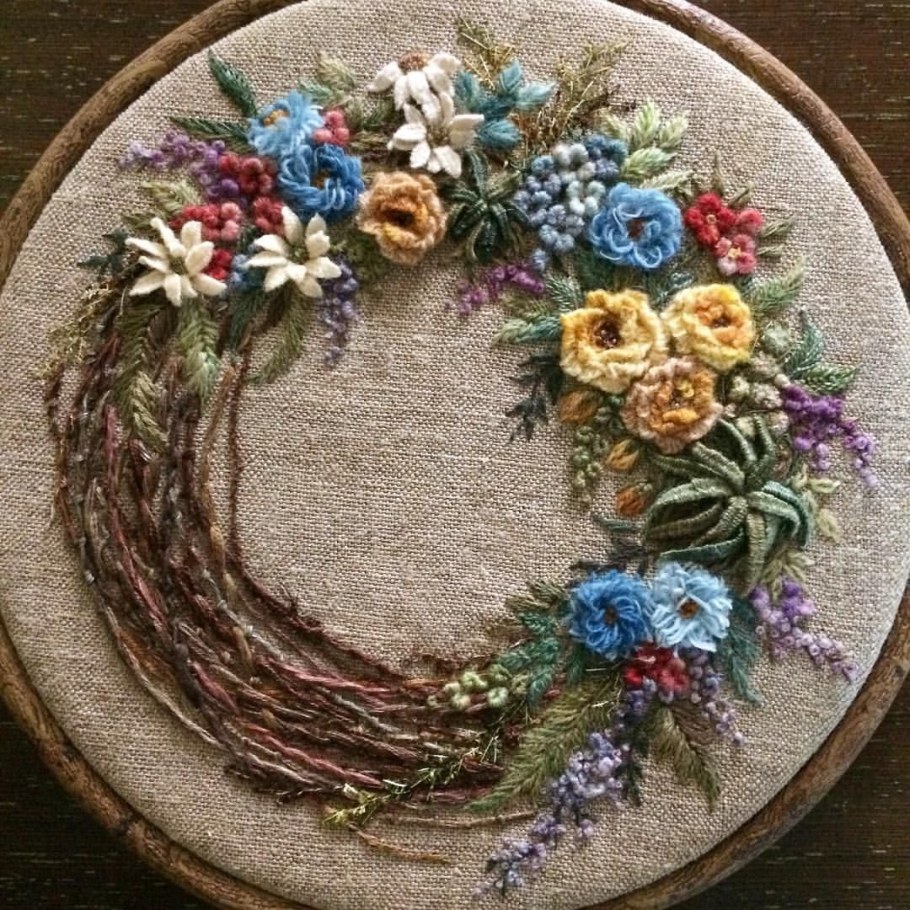 Шерстяные нитки для вышивания