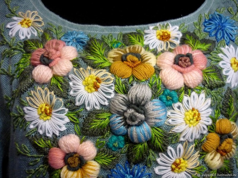 Вышивка шерстью