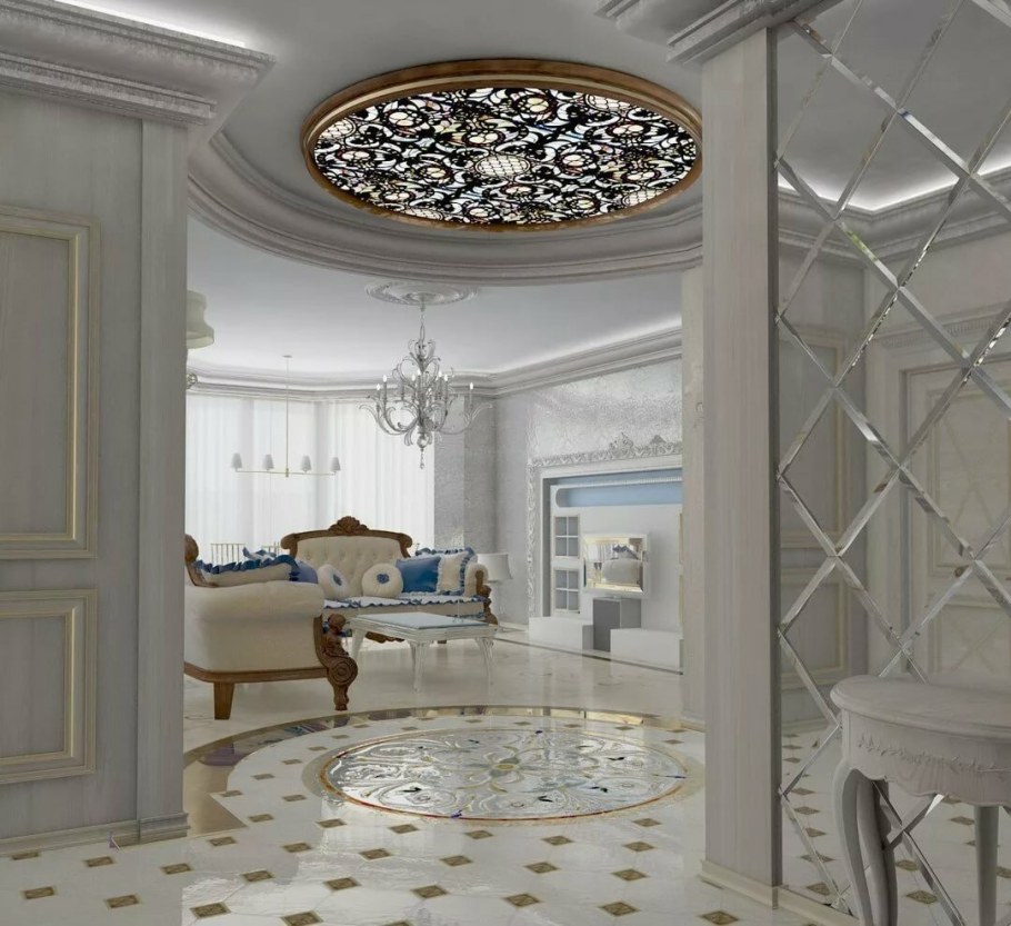 Зеркальная мозаика в классическом стиле