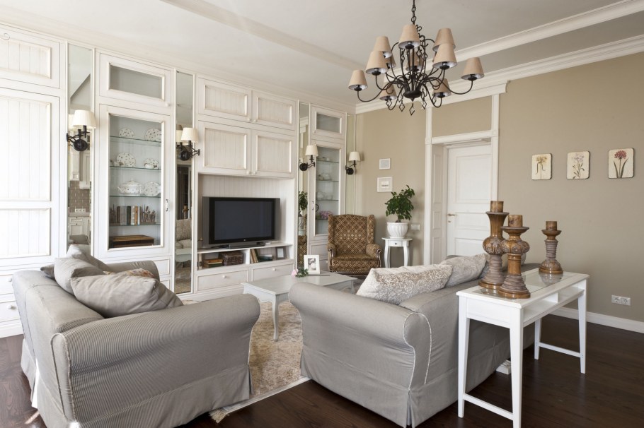 Современные гостиные в классическом стиле