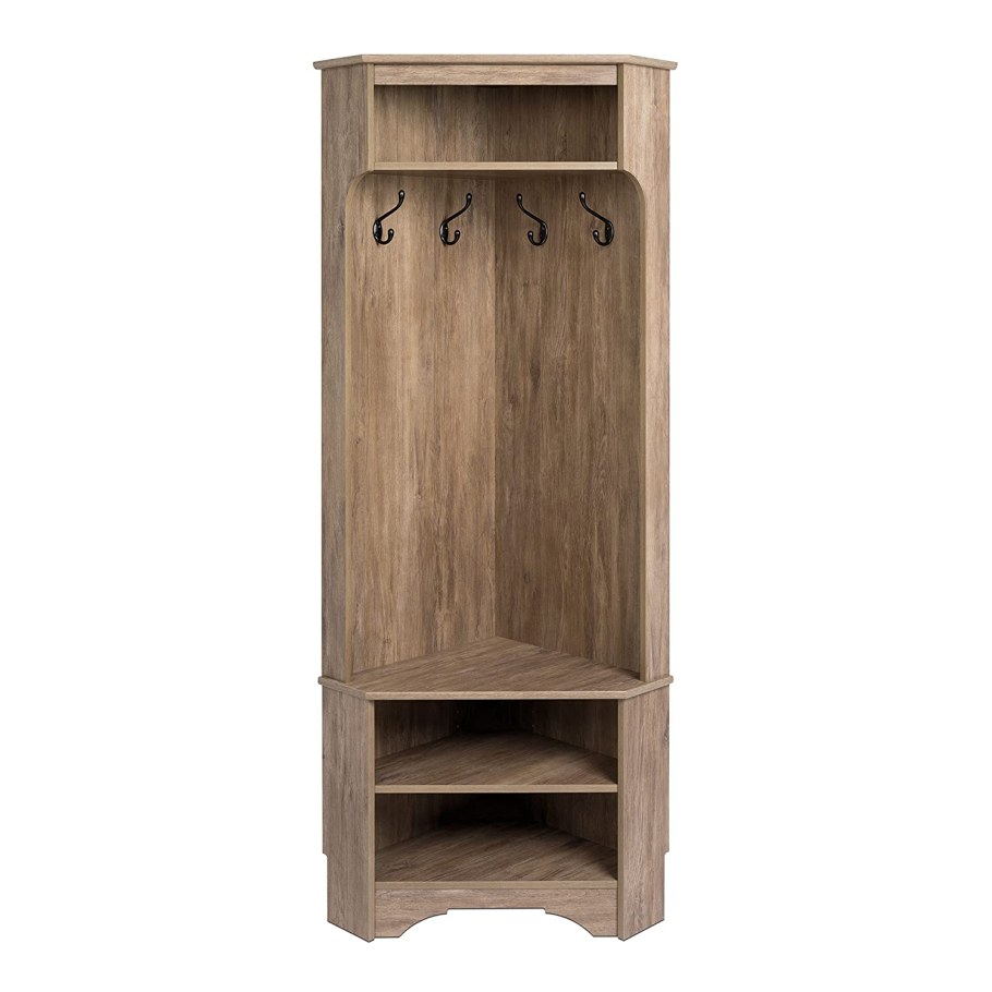 Угловая вешалка с обувницей в прихожую