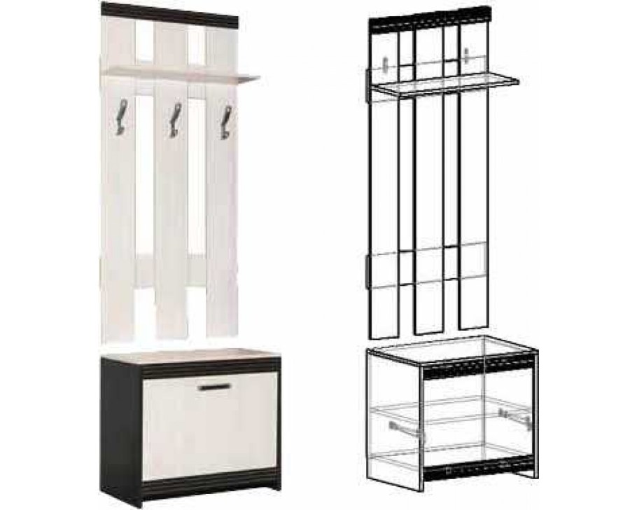 Прихожая логика (венге/дуб молочный)