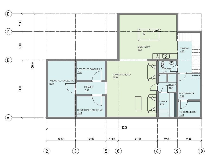 Планировка подсобного помещения