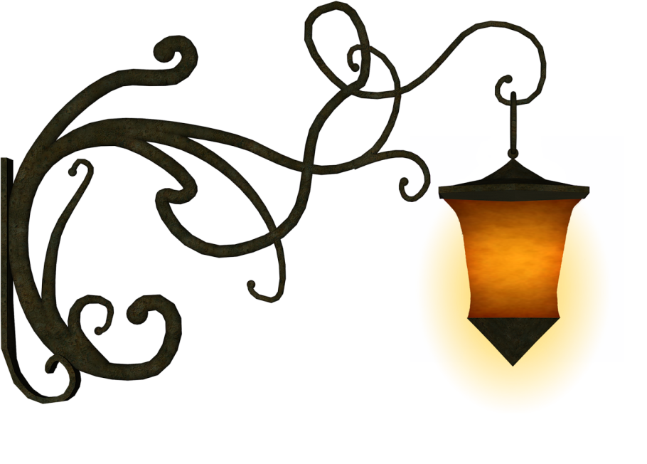 Светильник на прозрачном фоне