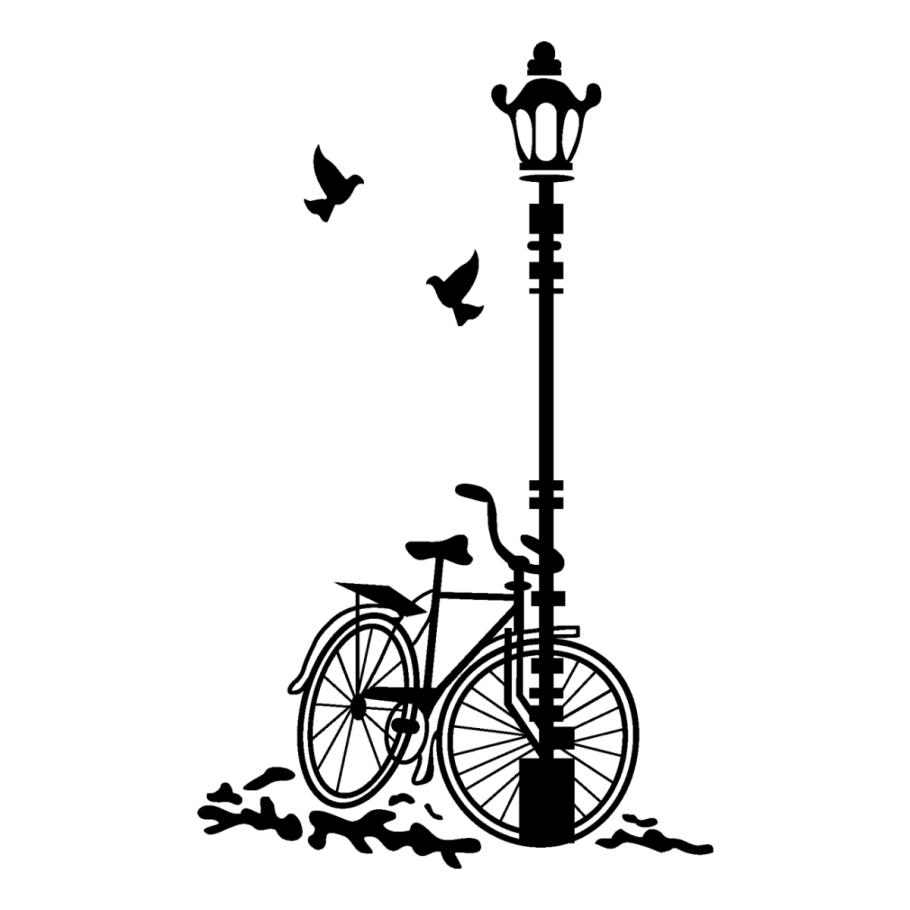 Трафареты на стену велосипед