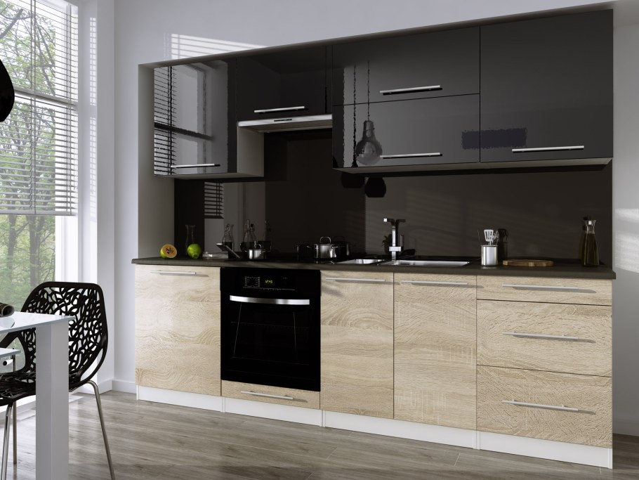 Дуб сонома тёмный кухни Мария