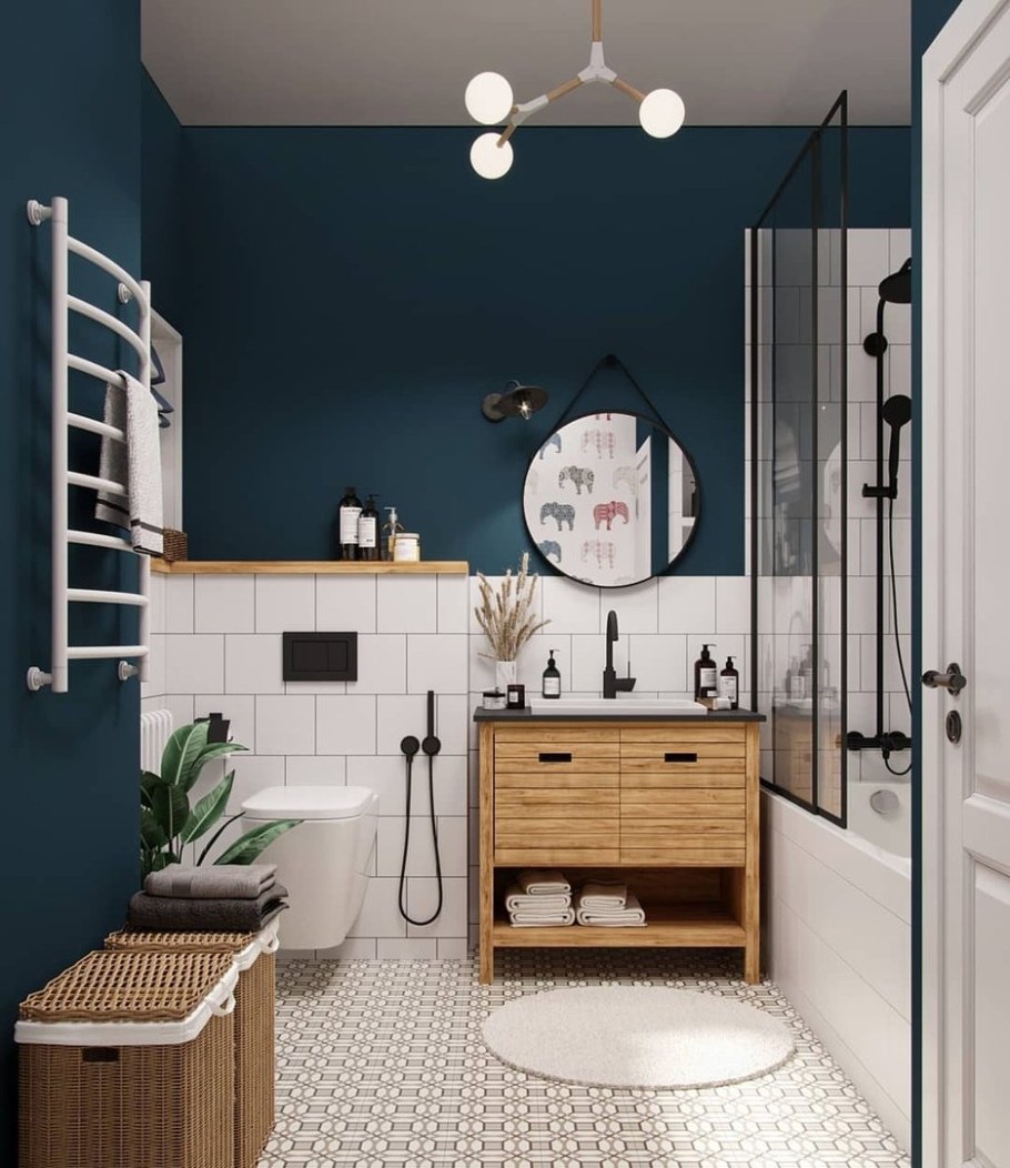 Сканди ванная комната 4 кв м