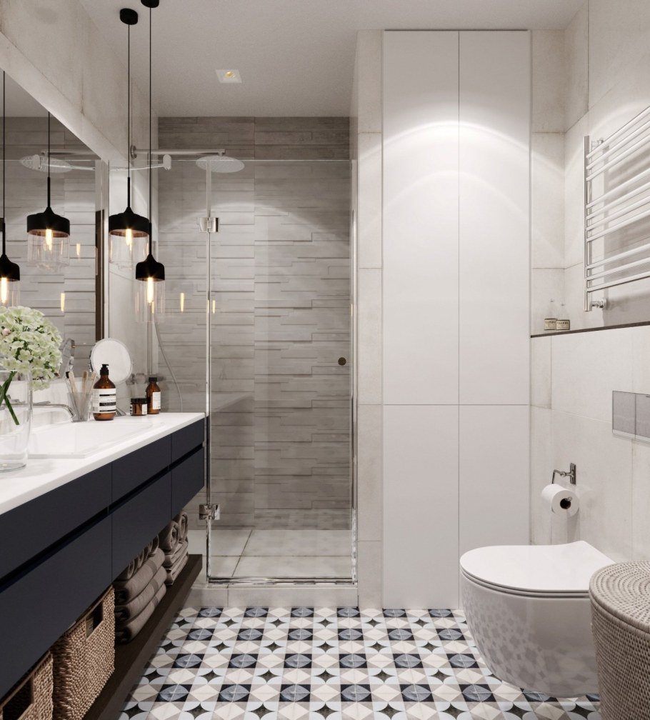 Ванная в стиле Скандинавский Минимализм