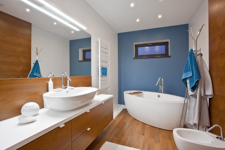 Освещение в ванной в скандинавском стиле