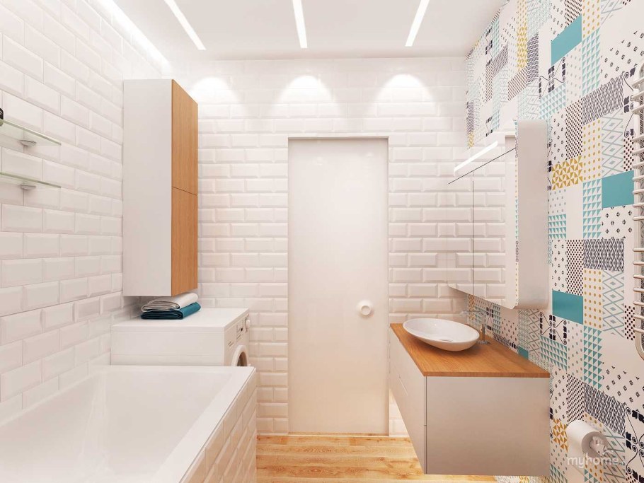 Ванная кабанчик в скандинавском стиле