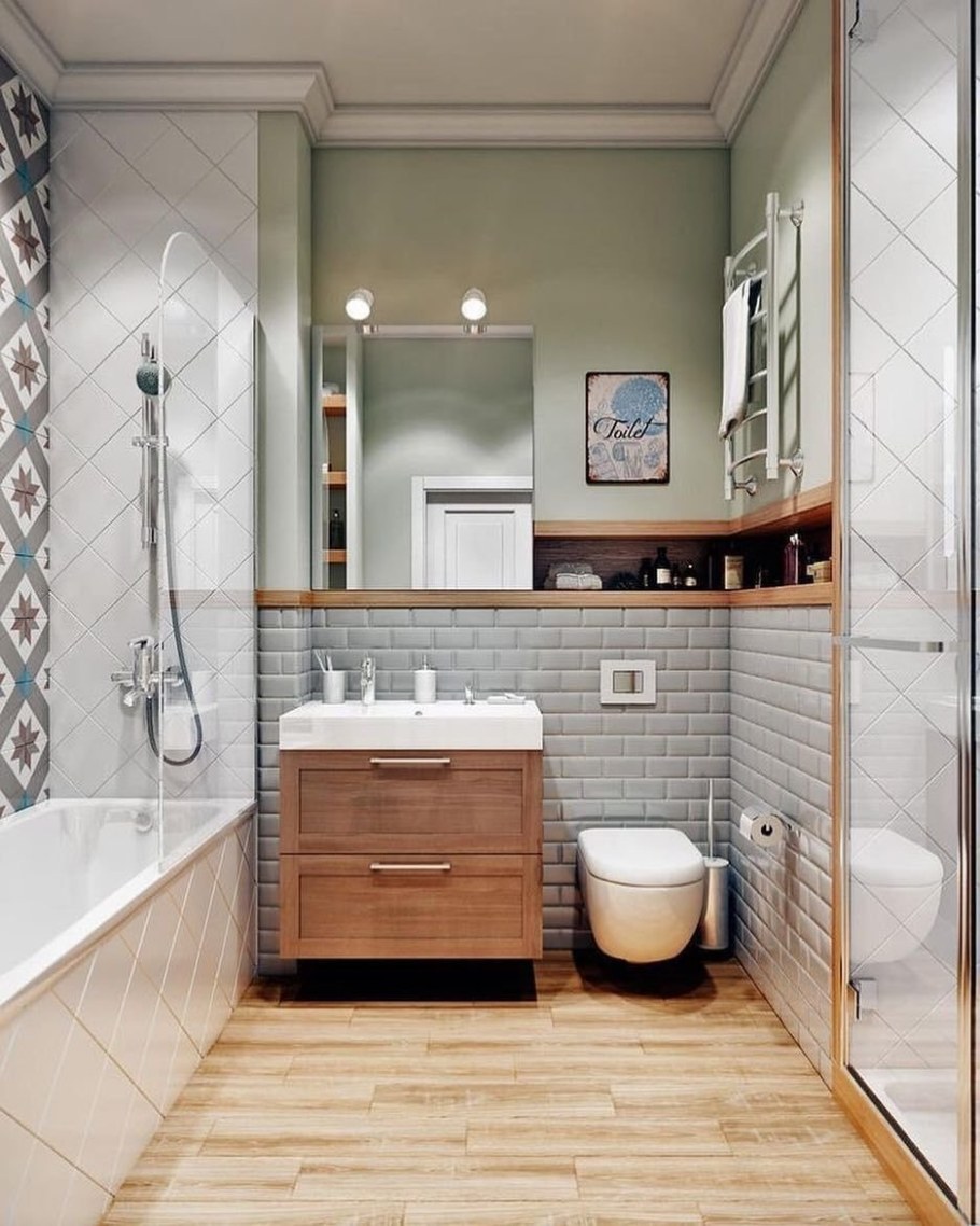 Ванна в стиле Сканди