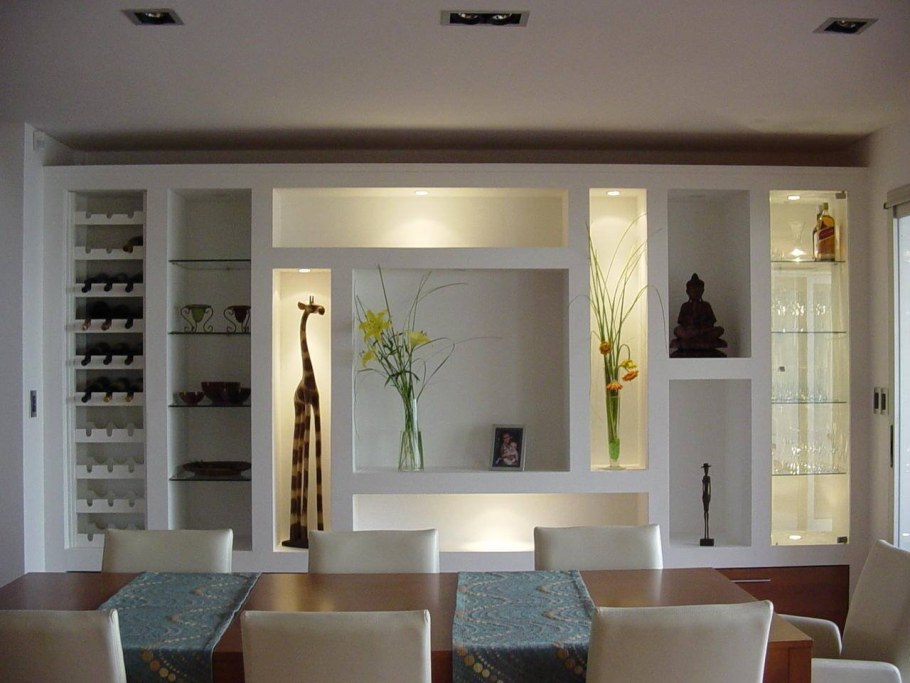 Ниши из гипсокартона в гостиной