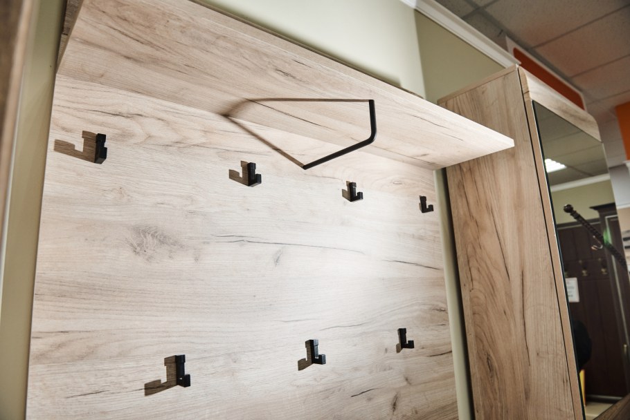 Вешалка настенная дуб серый крафт