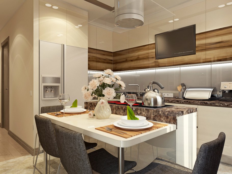 Необычные цветовые решения для кухни