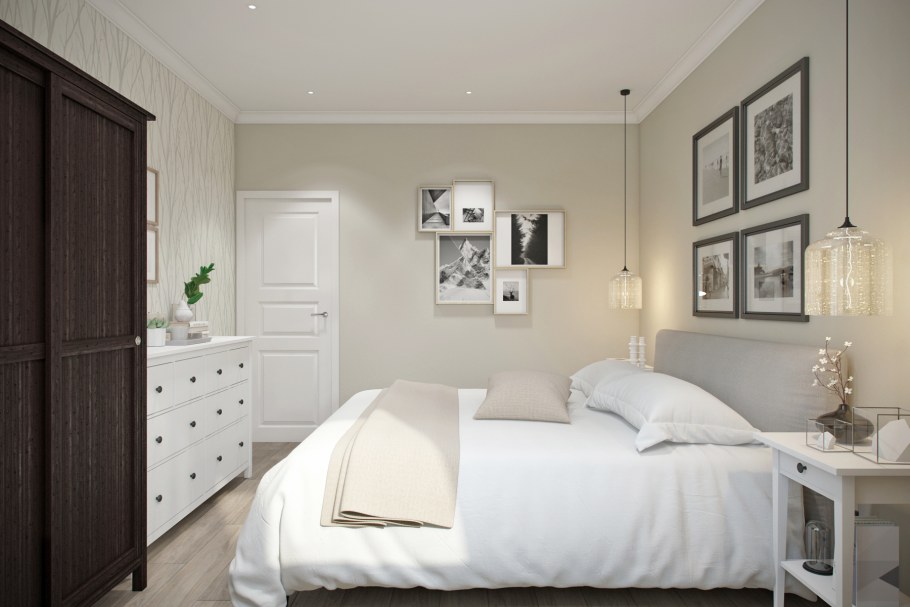 Спальня 12 кв.м белая икея