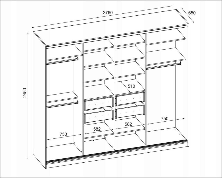 Шкаф купе ширина 3300