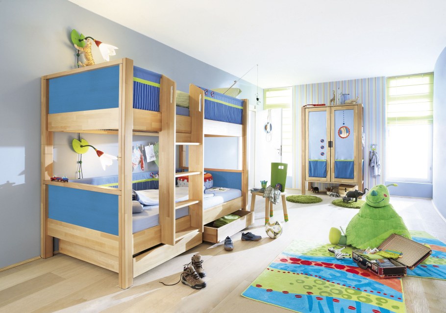 Комната для мальчиков с двухъярусной кроватью