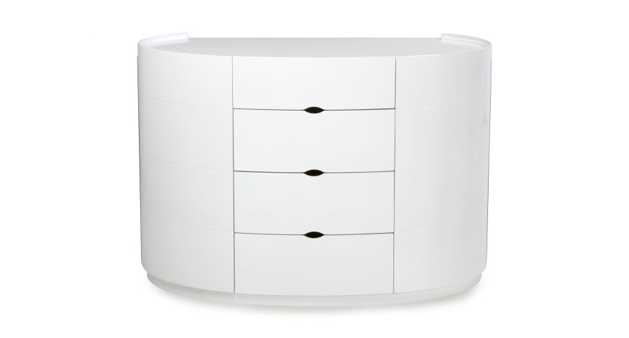 Комод радиусный белый