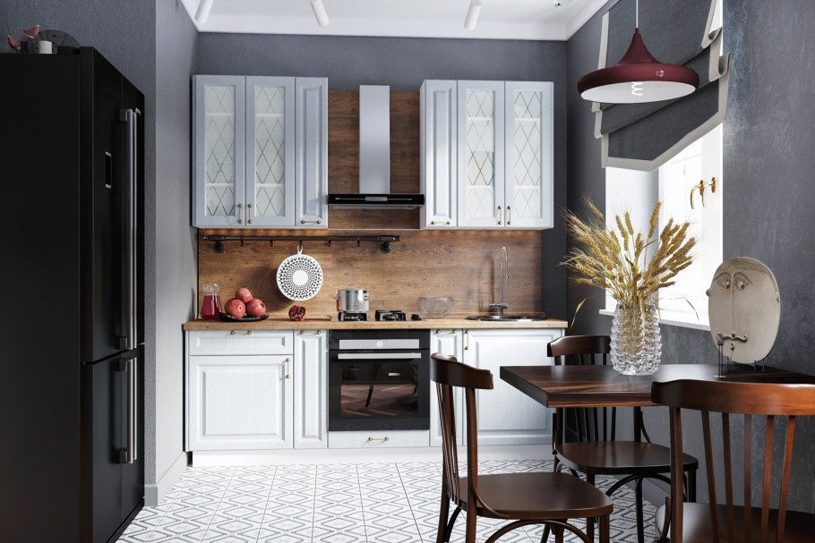 Кухня Ницца Сурская мебель дуб чернильный