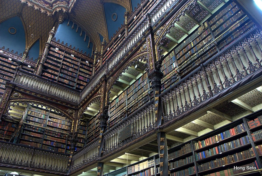 Королевский португальский читальный зал Рио-де-Жанейро Бразилия