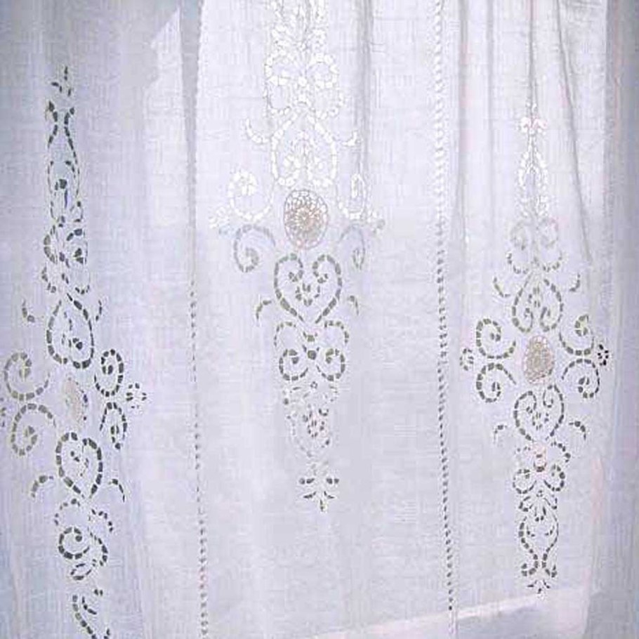 Льняные шторы Ришелье в интерьере