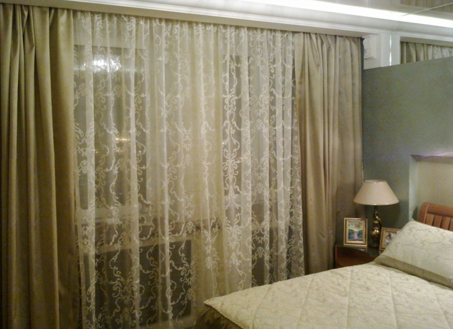 Плотная тюль в спальную