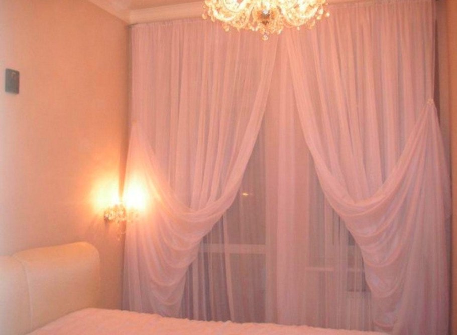 Легкая тюль в спальню