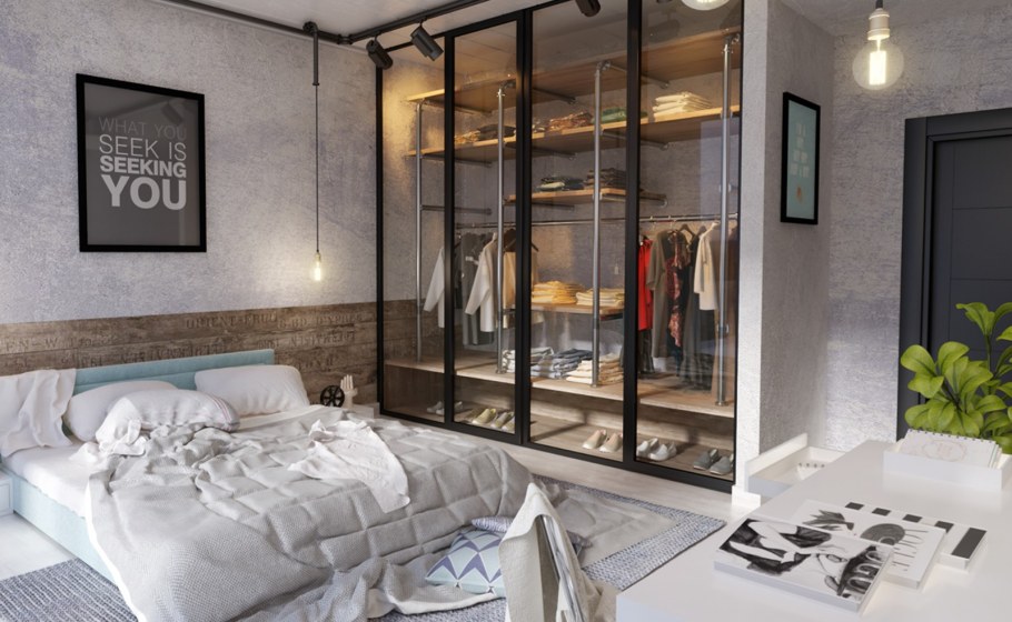 Двери для гардеробной лофт