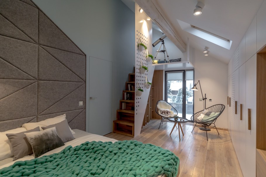 Дачный ответ спальня в мансарде